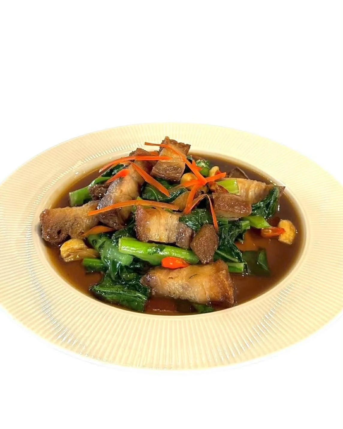 Crispy Pork Kailan photo from the special dishes menu at Towerhill Thai Restaurant and Cafe in Frankston South, Melbourne