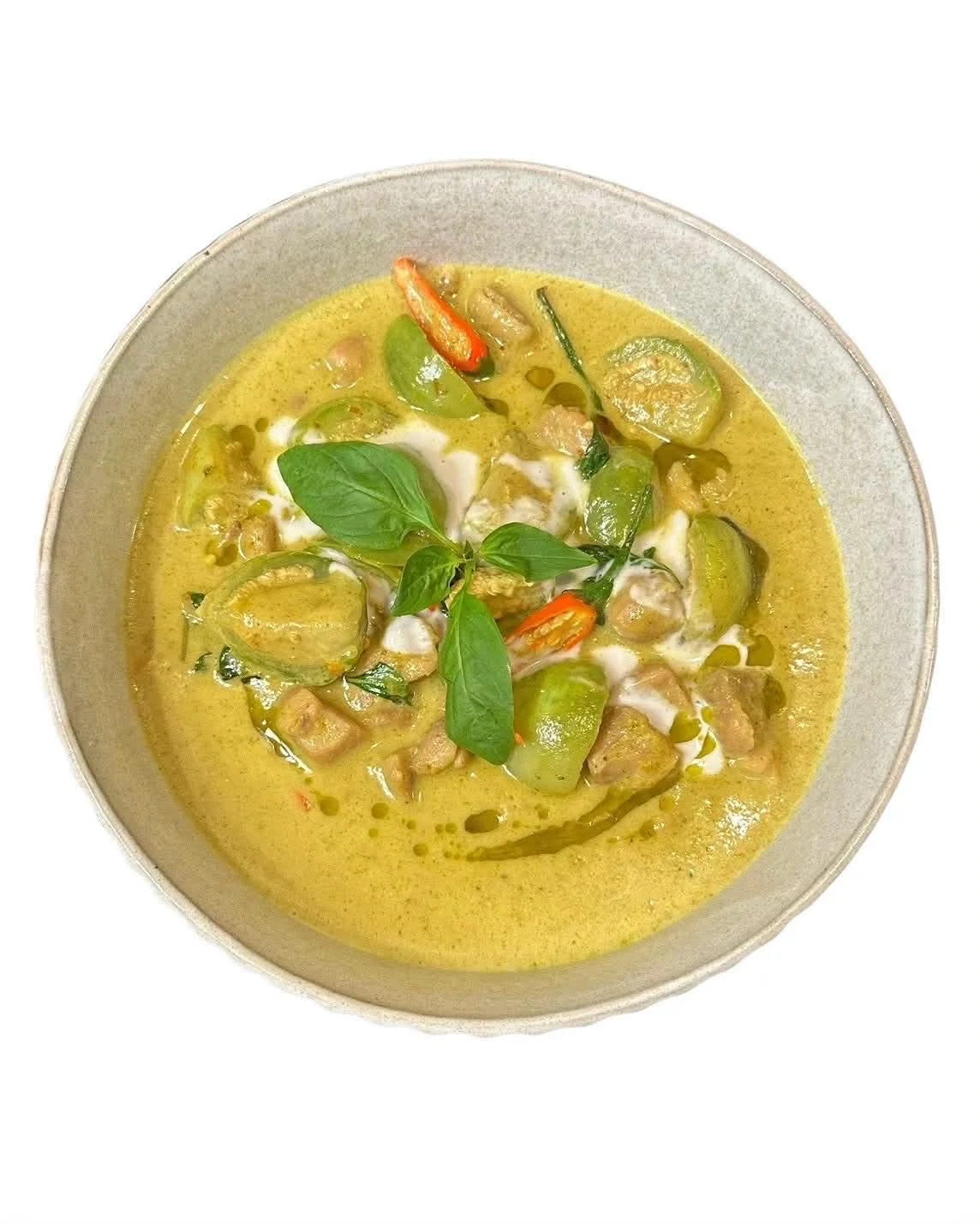 Green photo from the curry menu at Towerhill Thai Restaurant and Cafe in Frankston South, Melbourne