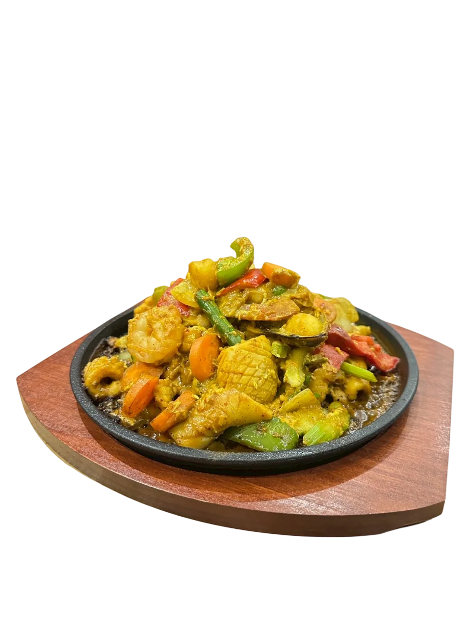 Pad Pong Karee (Hot Plate) photo from the seafood menu at Towerhill Thai Restaurant and Cafe in Frankston South, Melbourne