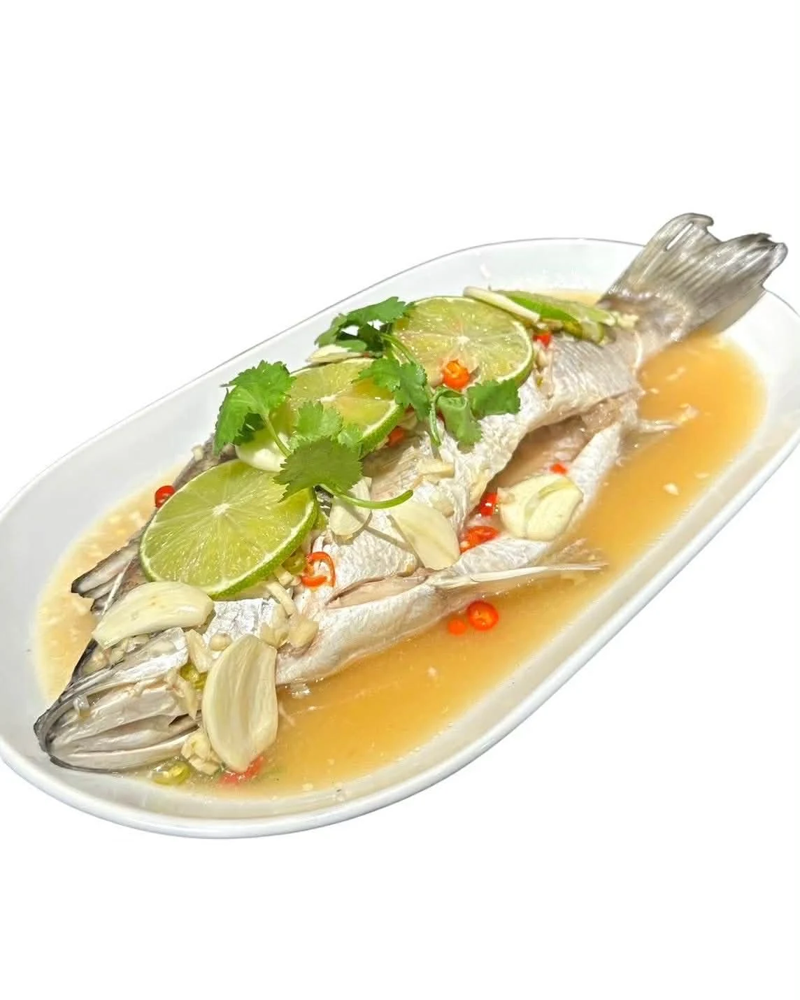 Pla Neung Manao photo from the seafood menu at Towerhill Thai Restaurant and Cafe in Frankston South, Melbourne