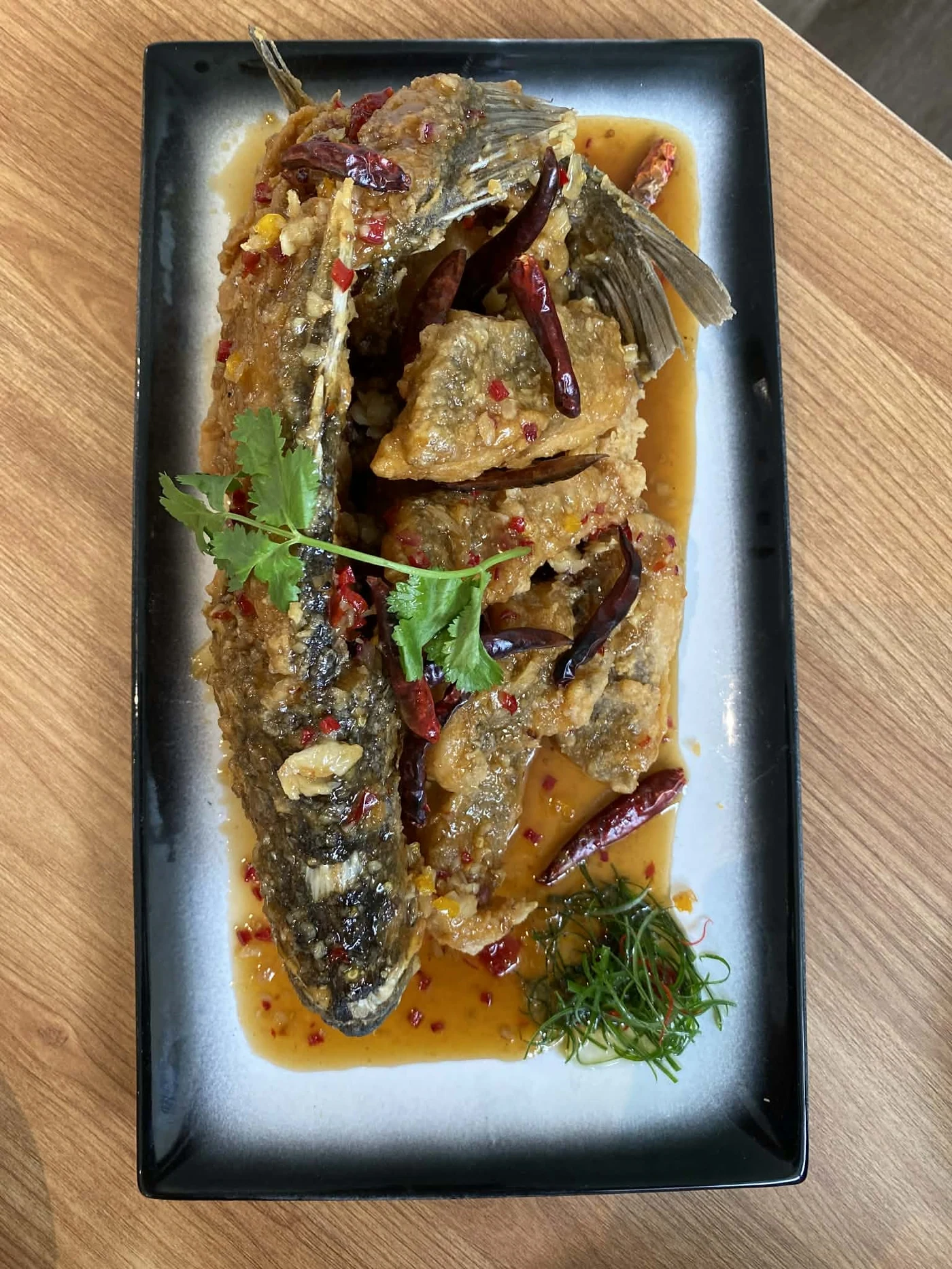 Pla Rad Prik photo from the seafood menu at Towerhill Thai Restaurant and Cafe in Frankston South, Melbourne